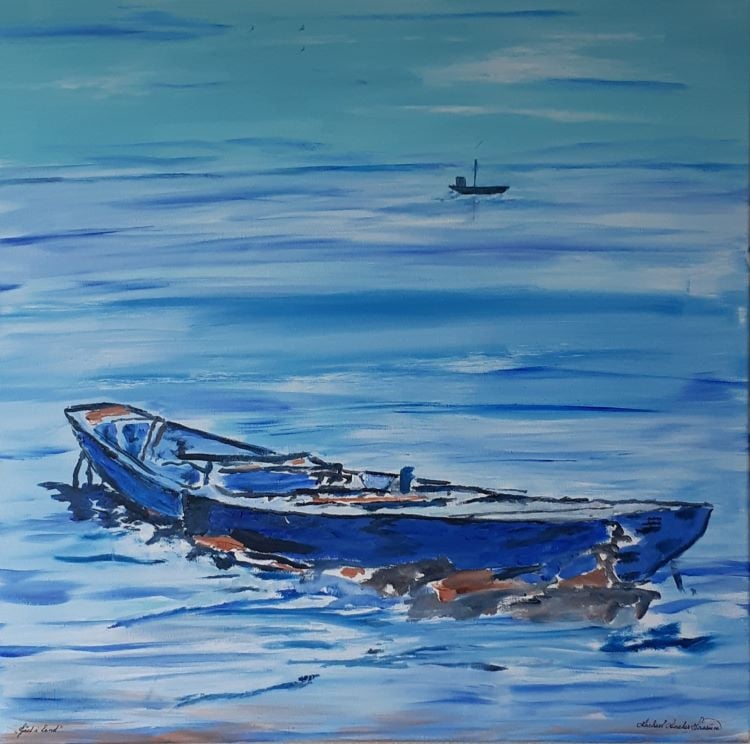 Gået i land 60 X 60 CM
Pris kr.4.500