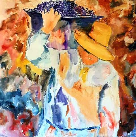 Druerne høstes 60 x 60 cm.
Pris kr. 1.800