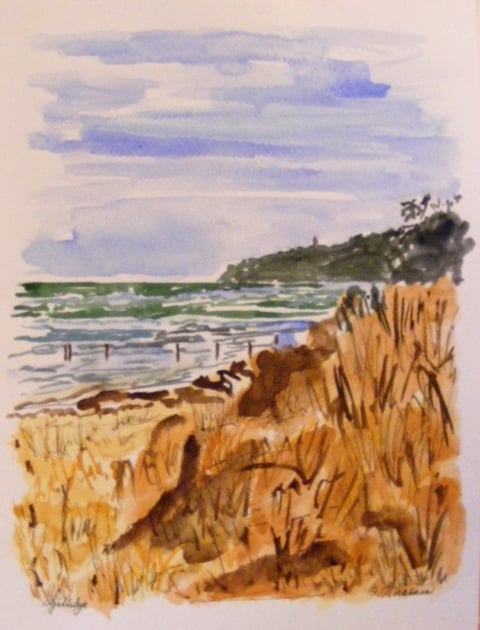 Ved strandbakkerne, Gilleleje - 30 x 40 cm
PRIS KR. 650