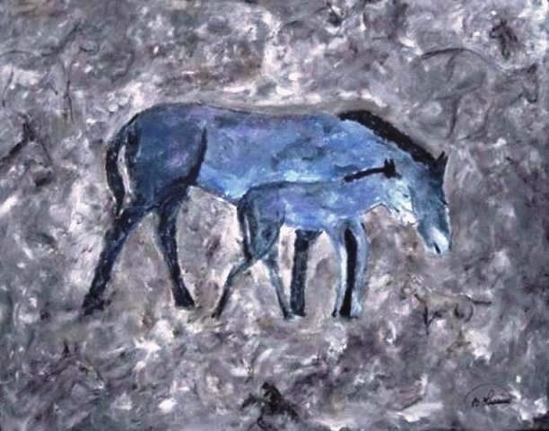 Ti heste 100 x 80 cm
Solgt