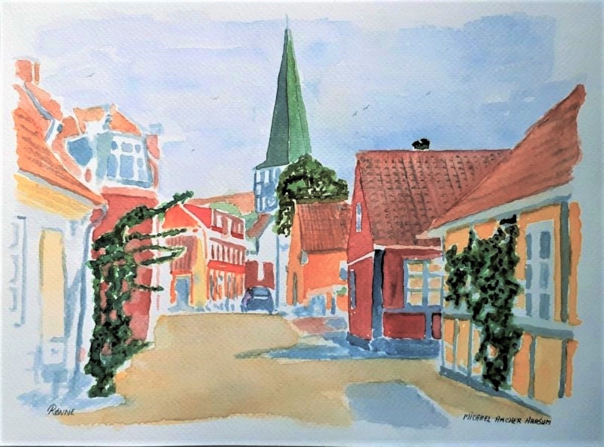 Rønne - 30 x 40 cm i blank metalramme
SOLGT